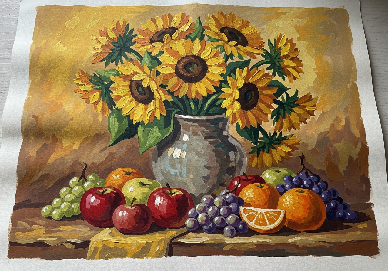 Натюрморт гуашью